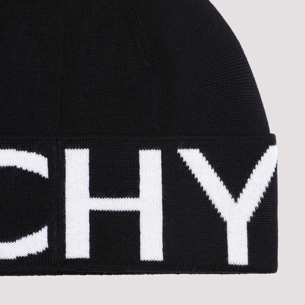 GIVENCHY Jacquard Beanie - Black/White | Garmentory