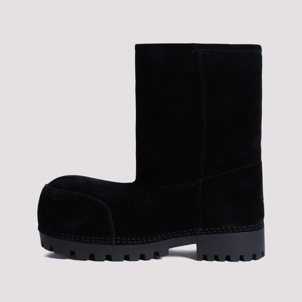 Balenciaga Alaska Fur Low Boots - Black | Garmentory