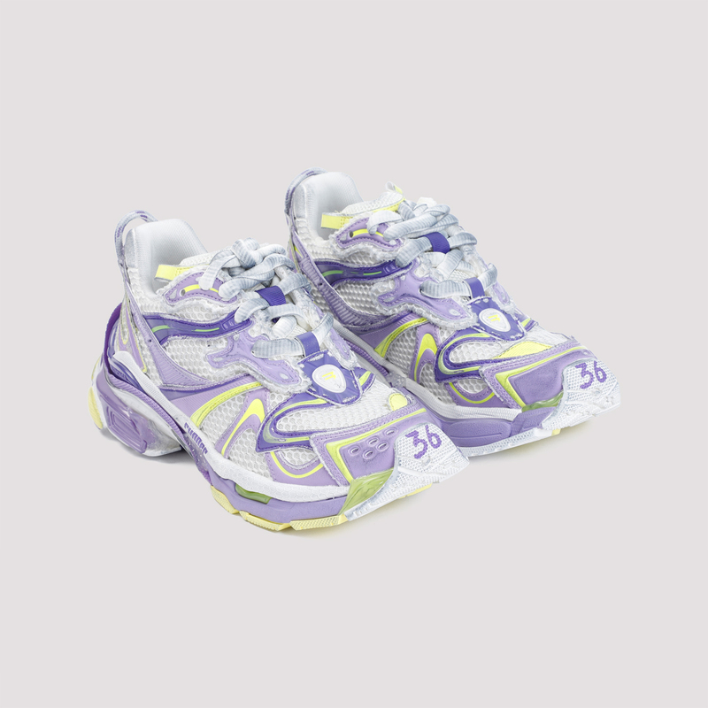 関税込【BALENCIAGA】Runner 2 Sneakers Lilac/Yellow Balenciaga Runner 2 yellow lilac mesh sneakers | The Fashion