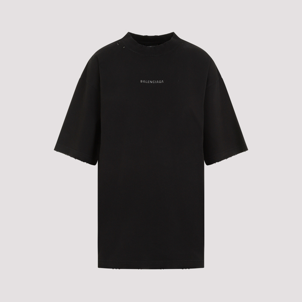 Tシャツ・カットソー *BALENCIAGA* Medium Fit Short Sleeve T-Shirt Faded Black 764 International T-shirt Medium Fit in Faded Black | Balenciaga US