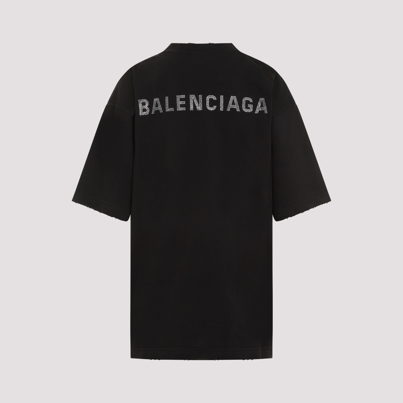 Tシャツ・カットソー *BALENCIAGA* Medium Fit Short Sleeve T-Shirt Faded Black 764 BALENCIAGA* Medium Fit Short Sleeve T-Shirt Faded Black 764