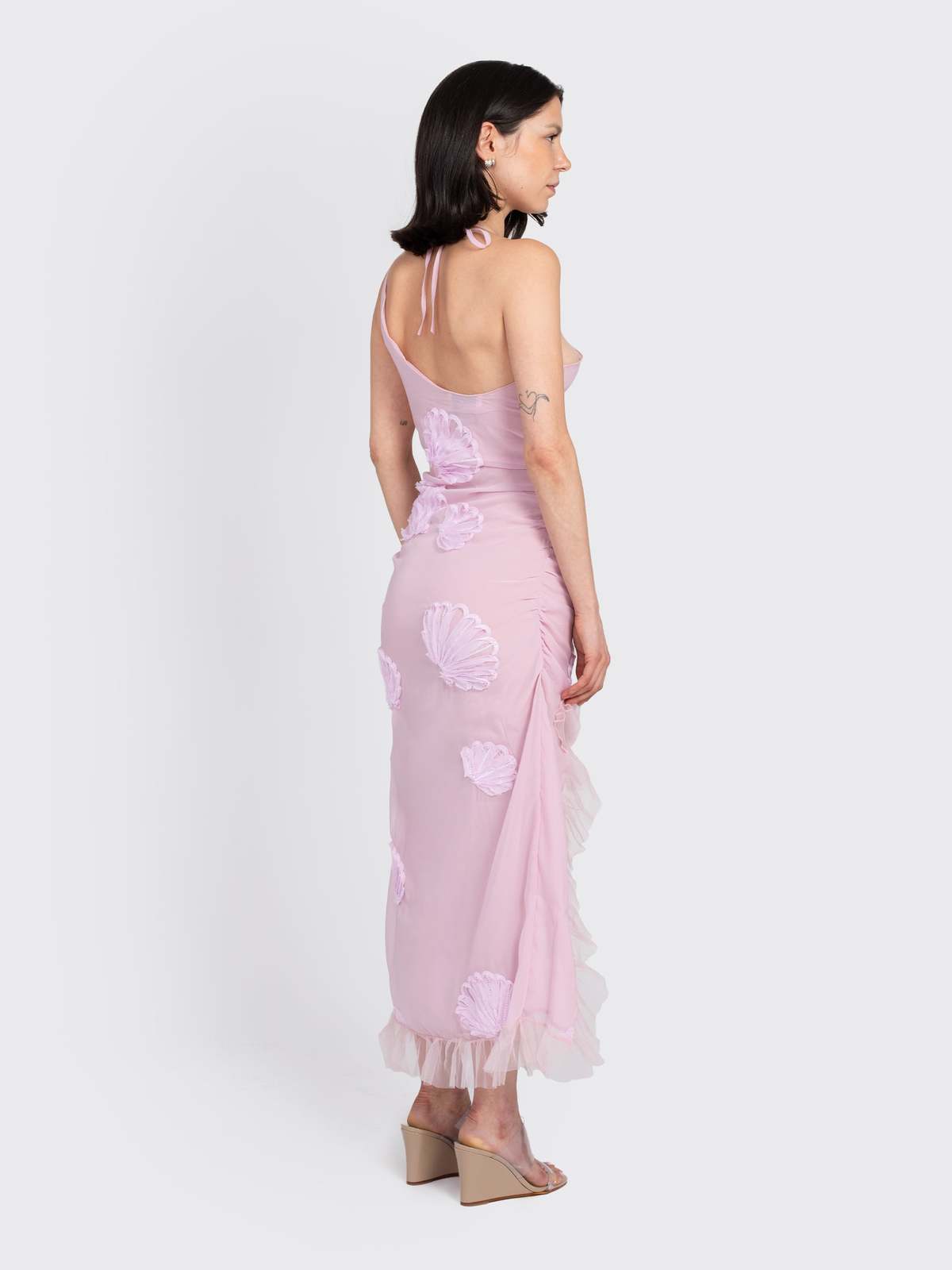 one shoulder aphrodite dress house of sunny House of Sunny The Aphrodite Dress in Blush