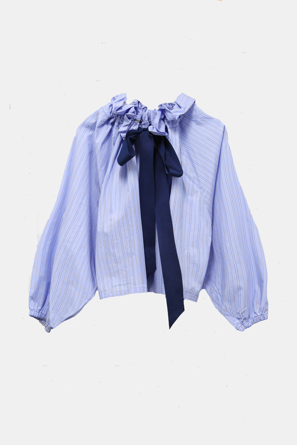 Aquarius Cocktail Beautiful Mess Top - Navy Stripe | Garmentory