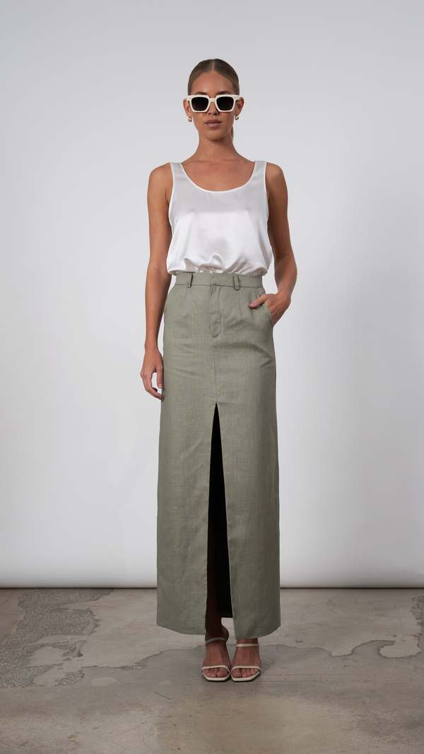 SAHARA MAXI SKIRT - Aloe SAHARA MAXI SKIRT - Aloe