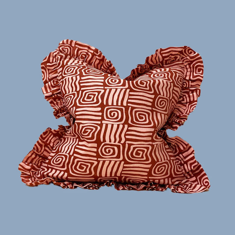 KJP Studio Athena Cushion Cover - Brick KJP Studio Athena Cushion Cover - Brick