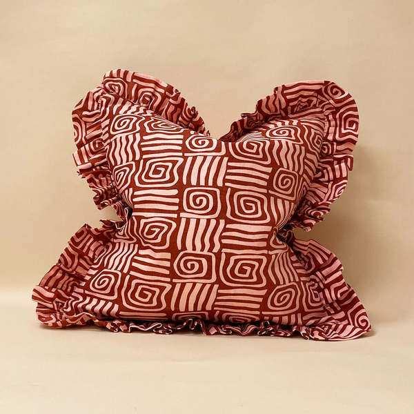 KJP Studio Athena Cushion Cover - Brick KJP Studio Athena Cushion Cover - Brick