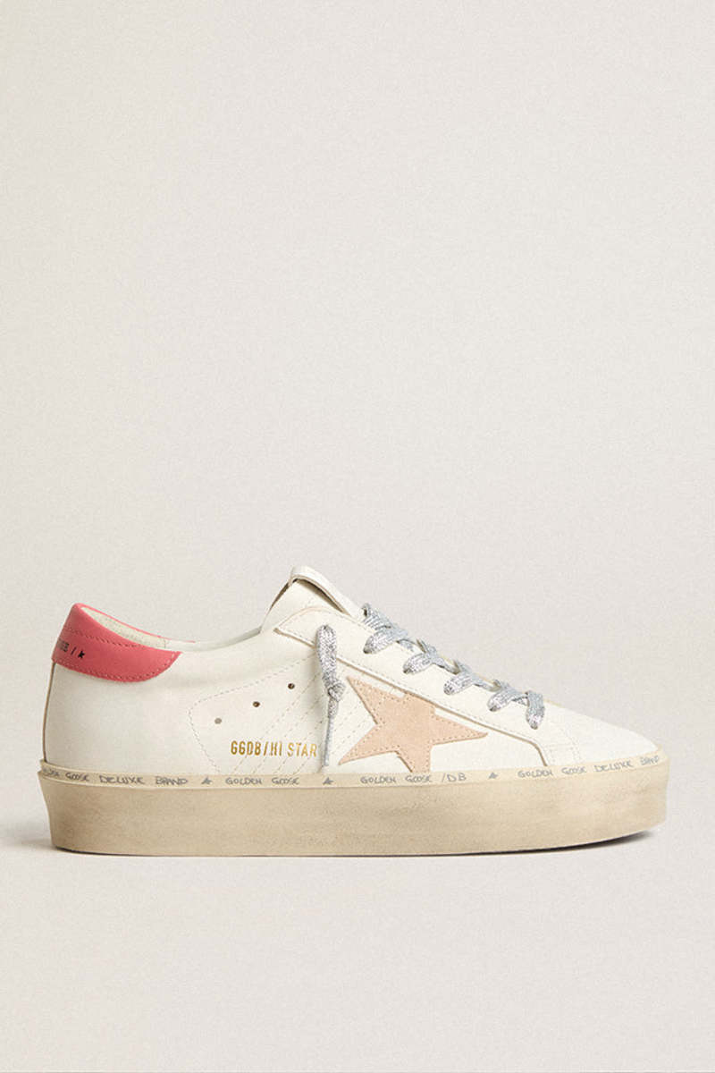 Golden Goose Hi Star Sneaker w. Leather Upper and Heel