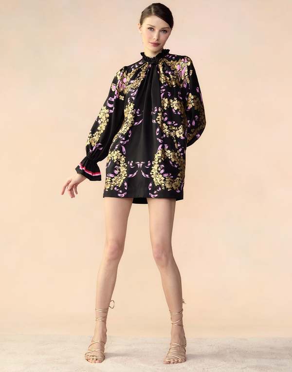 Cynthia Rowley Marseille Shift Dress - Black/Gold | Garmentory Cynthia Rowley Marseille Shift Dress - Black/Gold | Garmentory