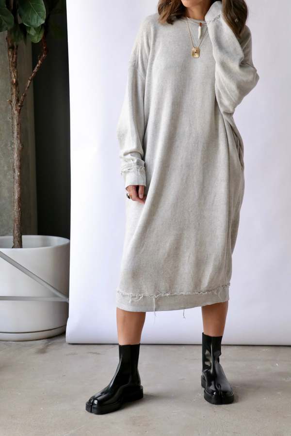 R13 Grunge Sweatshirt Dress - Heather Grey | Garmentory