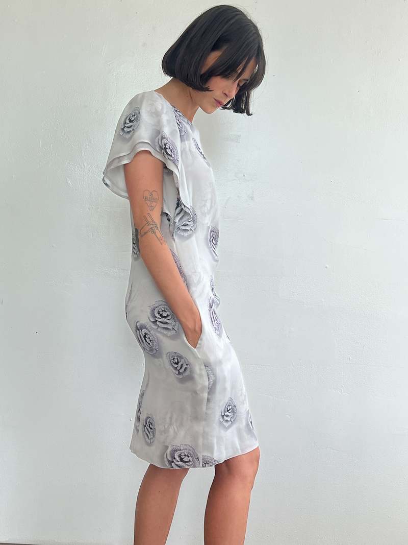 grayscale dress From Grayscale Crisscross-Waist Bodycon Dress Purple Size S 2622