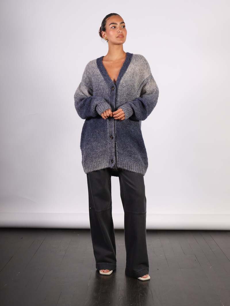 Rodebjer Alai Knitted Cardigan - Utility Blue Rodebjer Alai Knitted Cardigan - Utility Blue