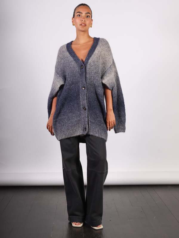 Rodebjer Alai Knitted Cardigan - Utility Blue Rodebjer Alai Knitted Cardigan - Utility Blue