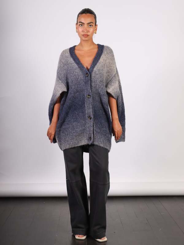 Rodebjer Alai Knitted Cardigan - Utility Blue Rodebjer Alai Knitted Cardigan - Utility Blue