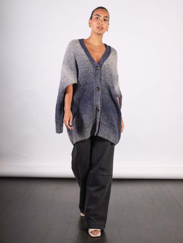 Rodebjer Alai Knitted Cardigan - Utility Blue Rodebjer Alai Knitted Cardigan - Utility Blue