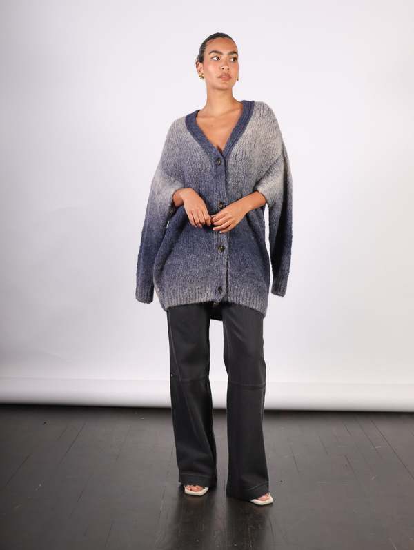 Rodebjer Alai Knitted Cardigan - Utility Blue Rodebjer Alai Knitted Cardigan - Utility Blue