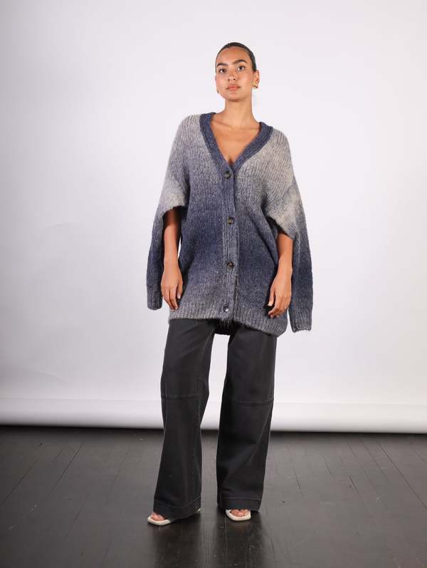 Rodebjer Alai Knitted Cardigan - Utility Blue Rodebjer Alai Knitted Cardigan - Utility Blue