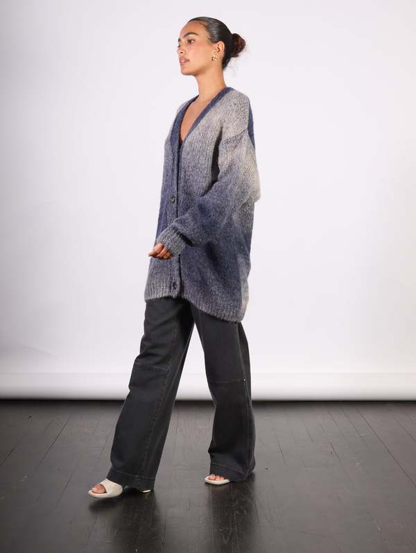 Rodebjer Alai Knitted Cardigan - Utility Blue Rodebjer Alai Knitted Cardigan - Utility Blue