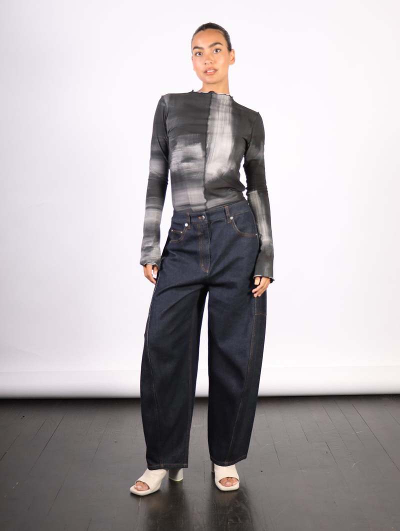 Tibi Petite Sid Jeans - Indigo Denim