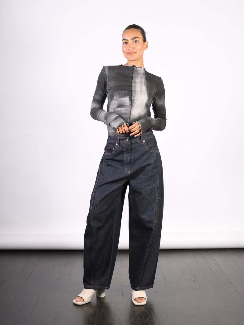 Tibi Petite Sid Jeans - Indigo Denim
