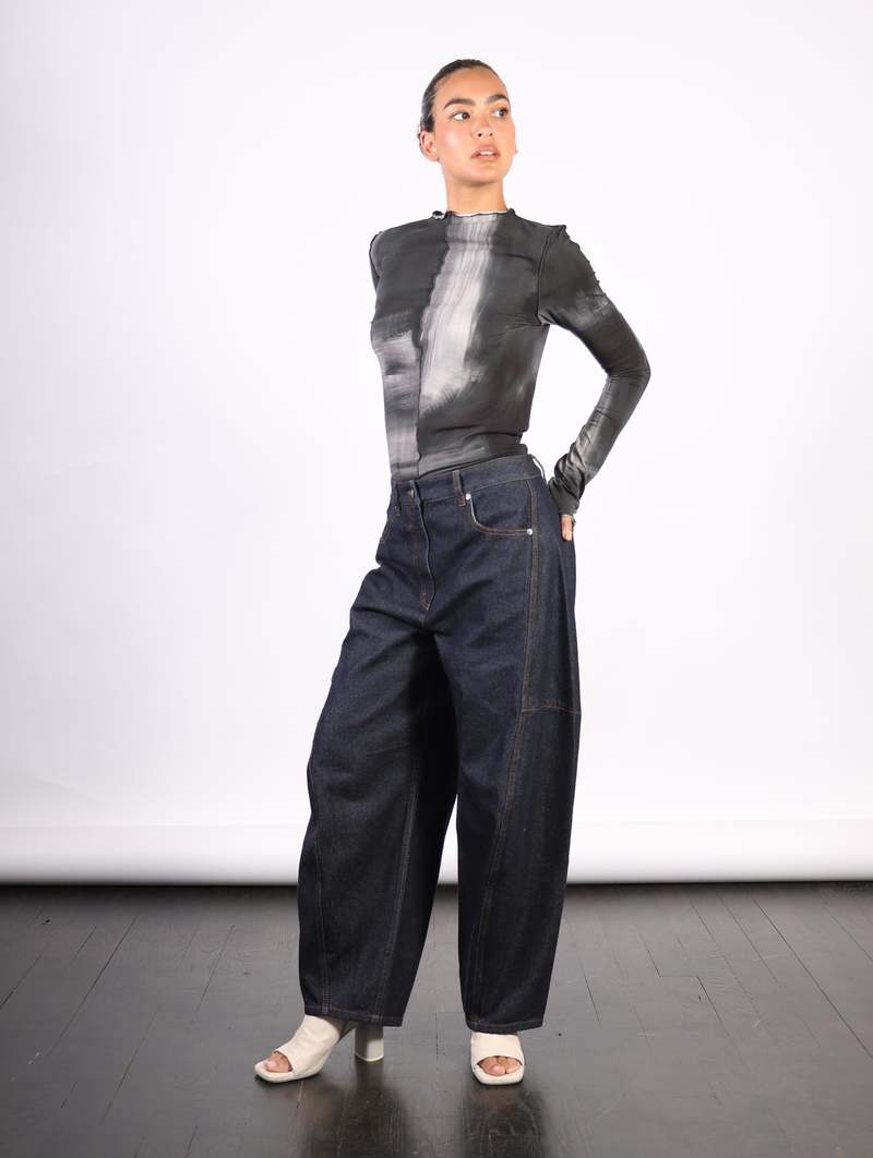 Tibi Petite Sid Jeans - Indigo Denim