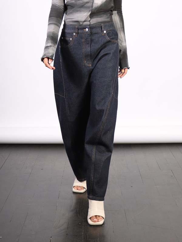 Tibi Petite Sid Jeans - Indigo Denim