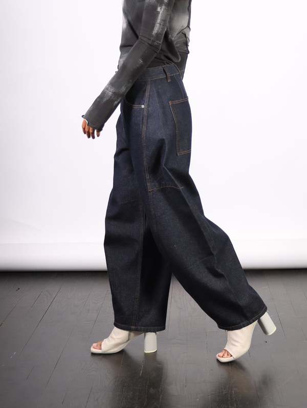 Tibi Petite Sid Jeans - Indigo Denim