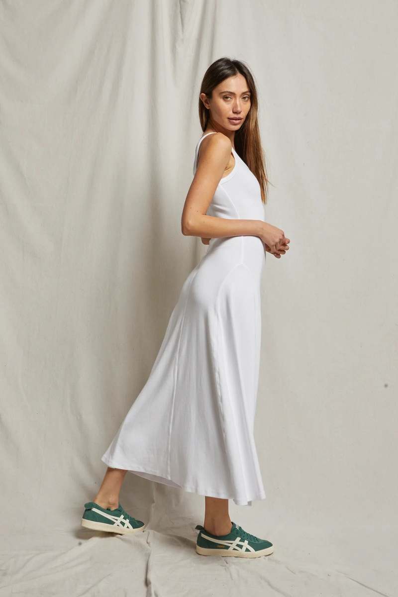 strapless open back dress White Maxi Dress