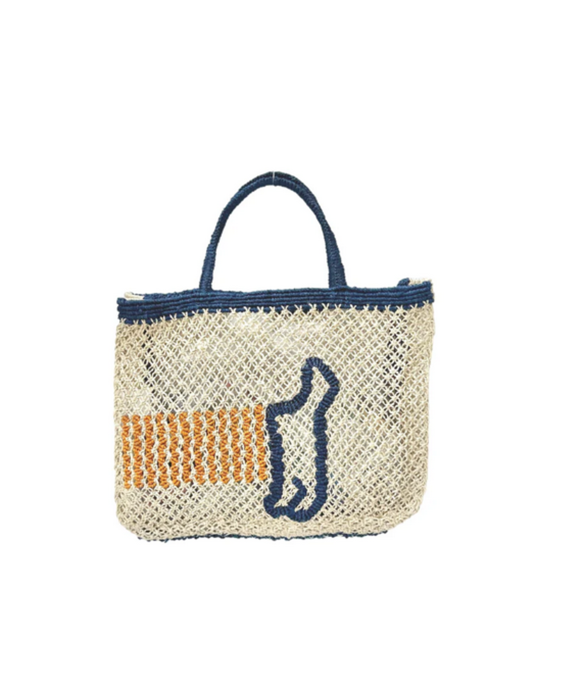 The Jacksons Breton Doggie Tote - Cobalt/Natural | Garmentory