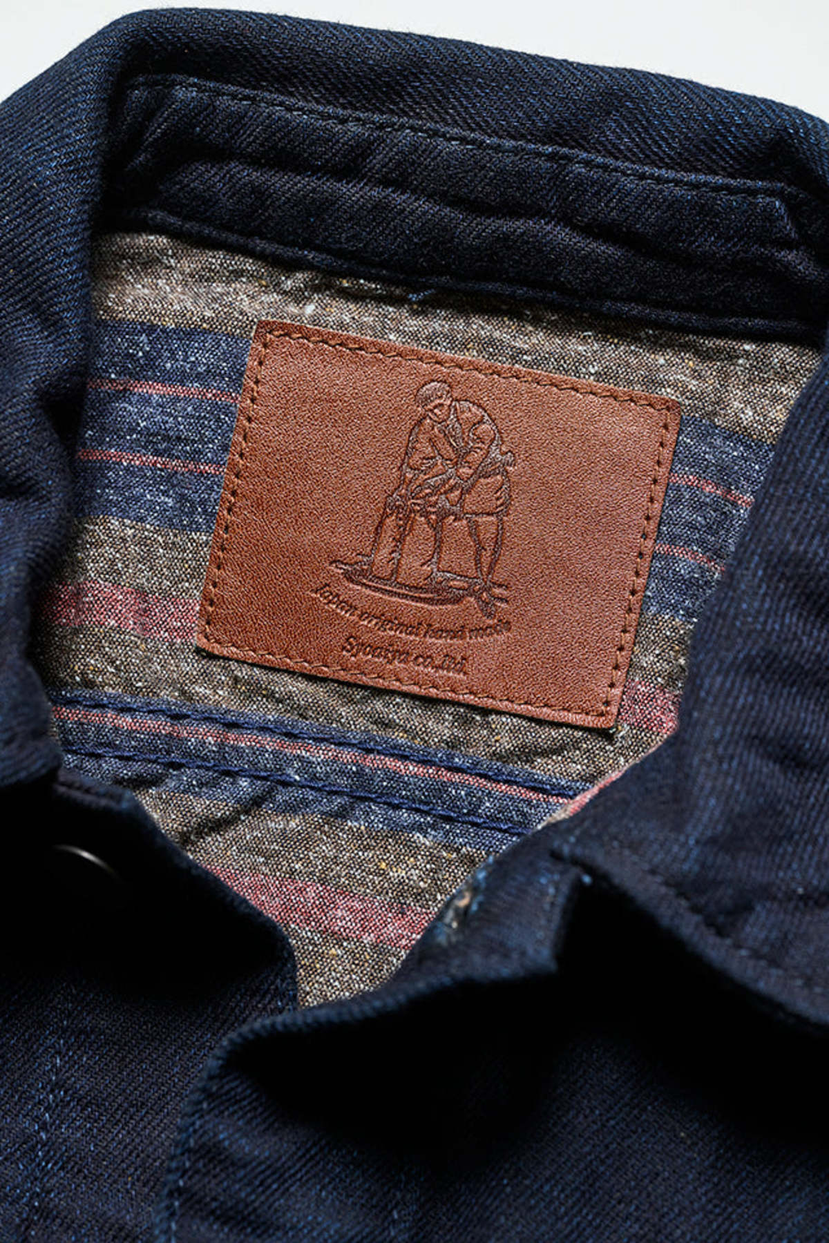 Pure Blue Japan Double Face Indigo Stripe Type 2 Jacket - Blue - Image 3 of 6
