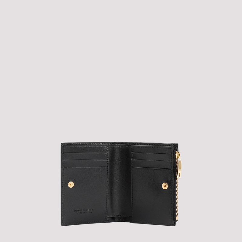 BOTTEGA VENETA Bi fold wallet with zip - Black | Garmentory