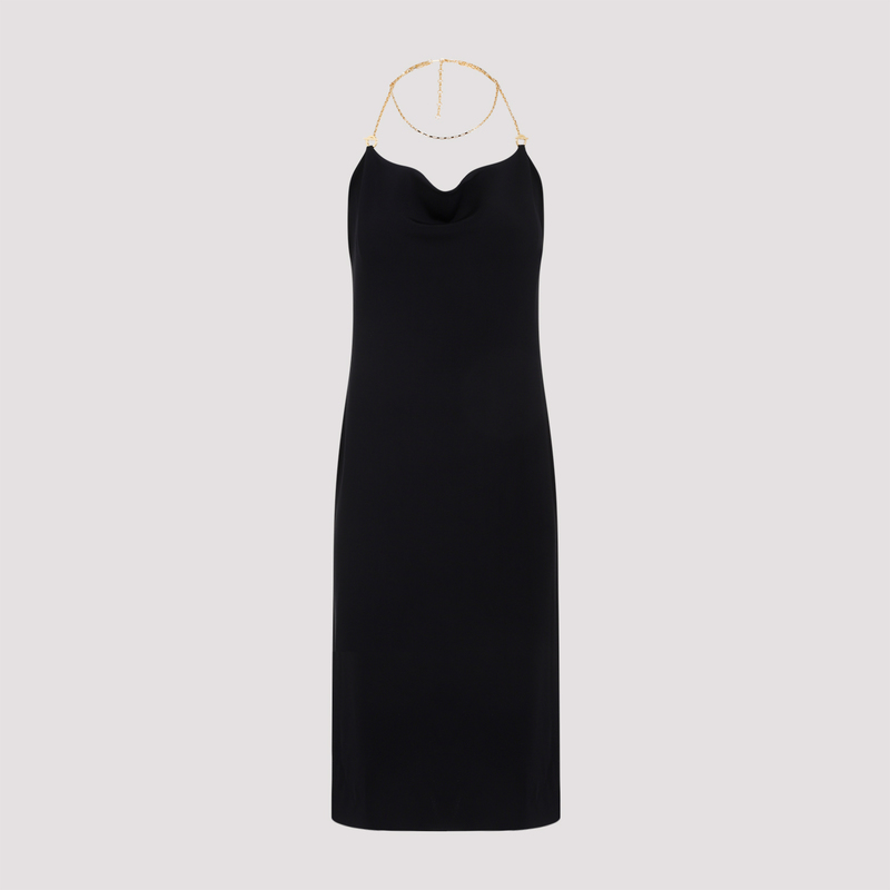 ワンピース BOTTEGA VENETA Black Viscose Blend Dress BOTTEGA VENETA Viscose Midi Dress - Black | Garmentory