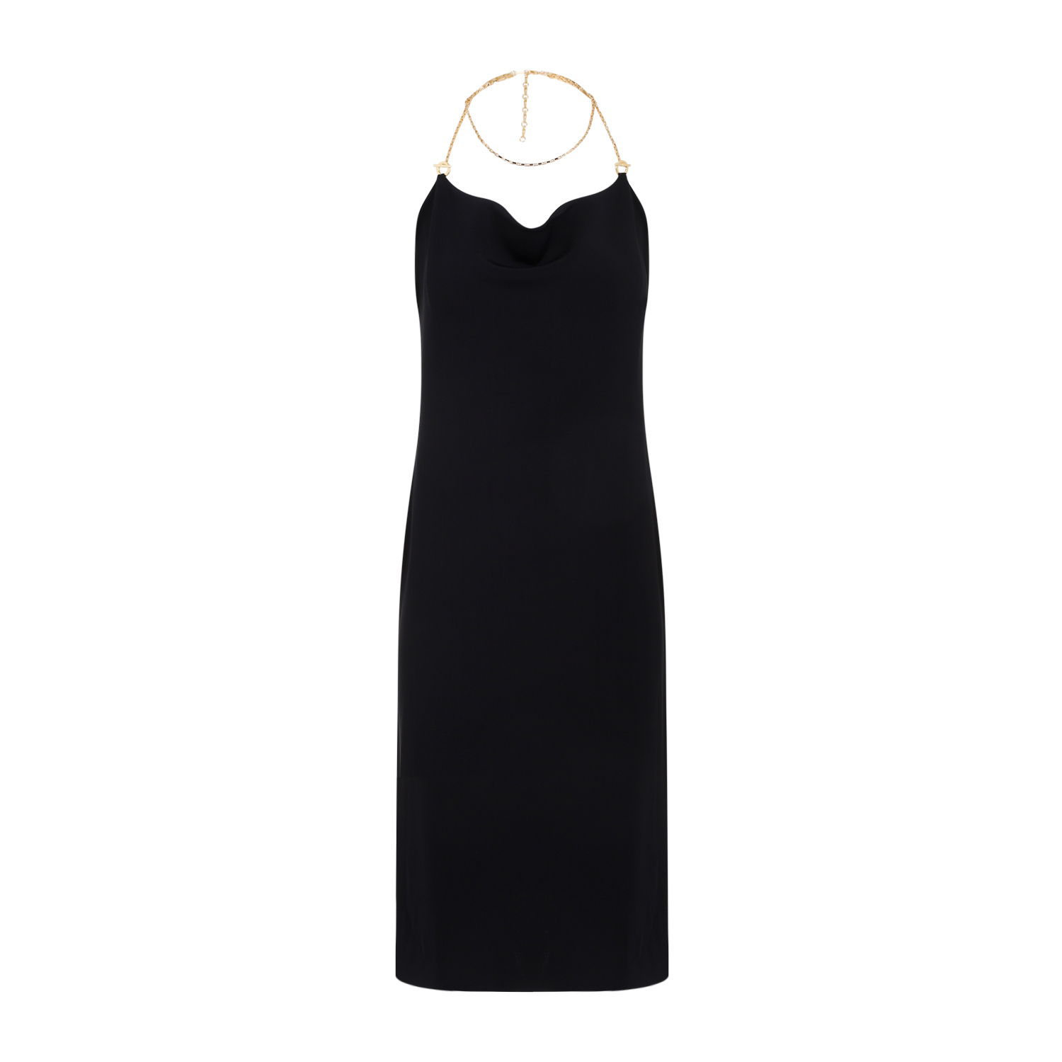 BOTTEGA VENETA Viscose Midi Dress - Black | Garmentory