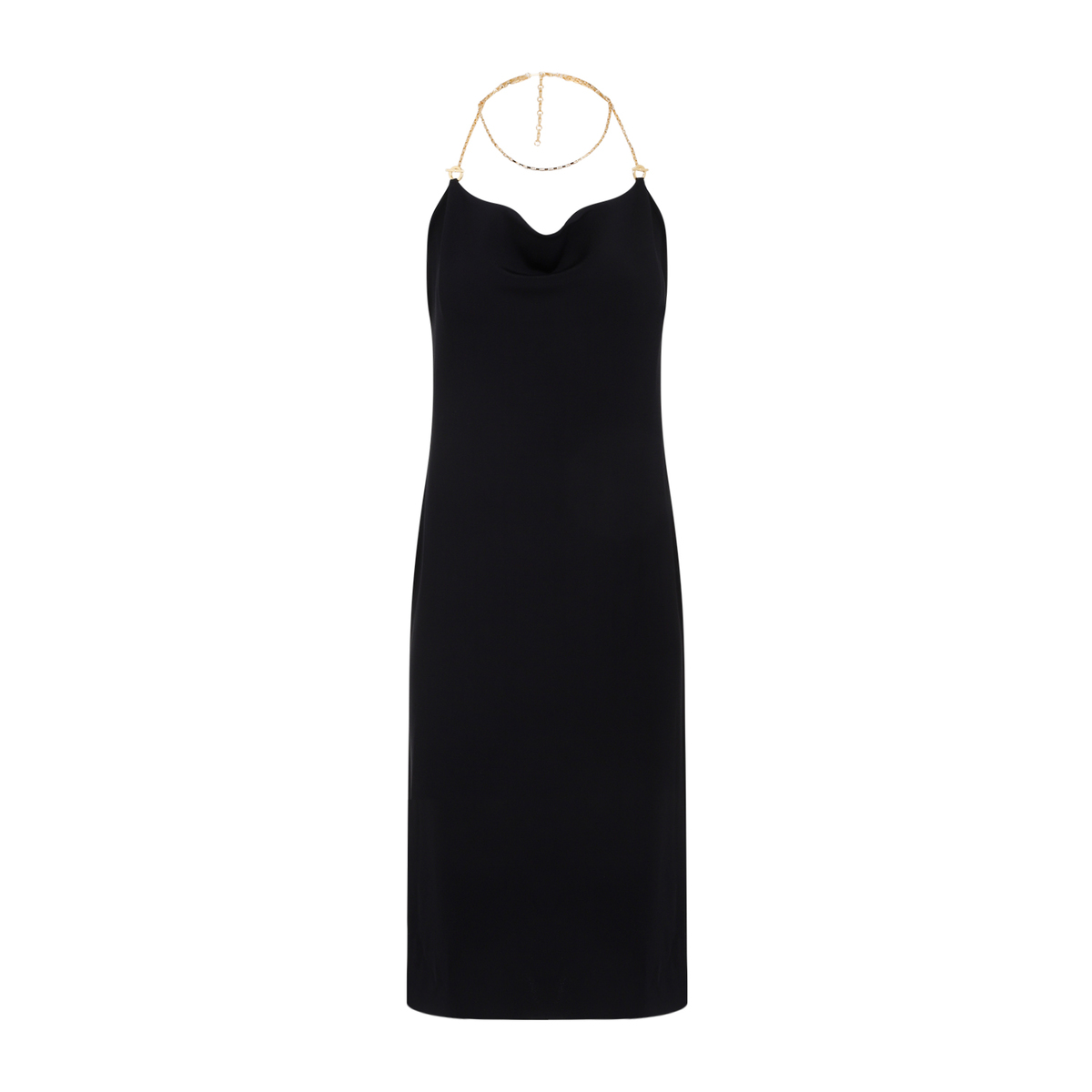 BOTTEGA VENETA Viscose Midi Dress - Black | Garmentory