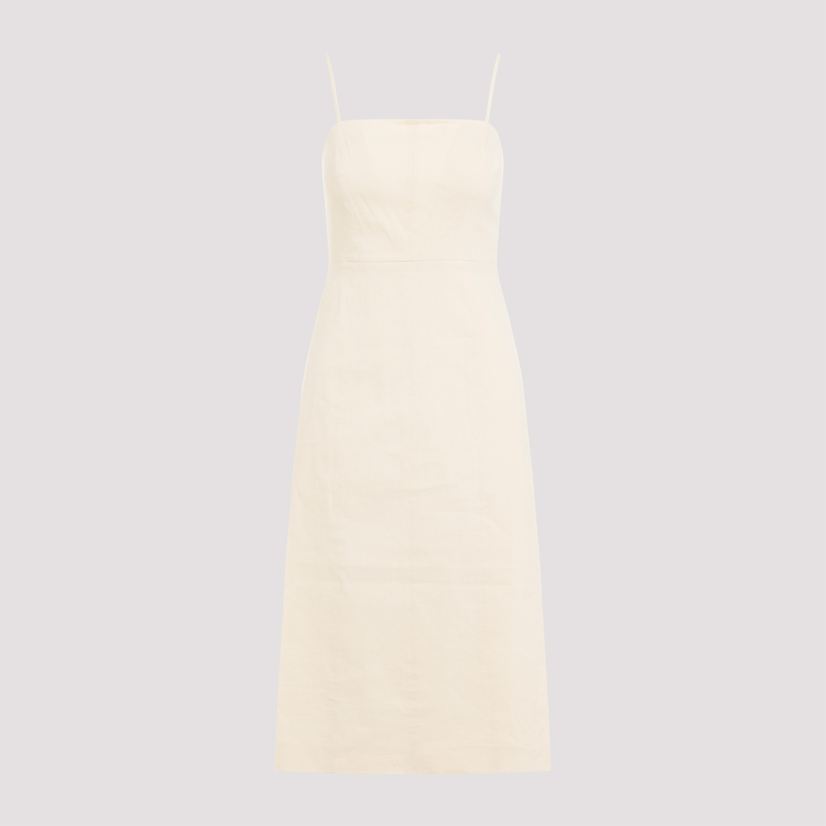 Theory Linen Midi Dress - Light Beige | Garmentory
