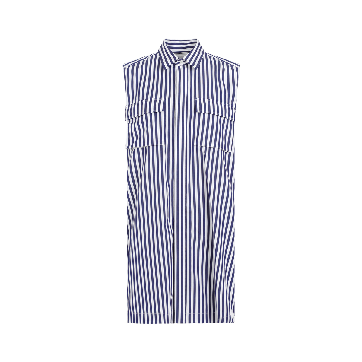 ワンピース sacai Thomas Mason Cotton Poplin Dress sacai Thomas Mason Cotton Dress - Navy Blue Stripes | Garmentory