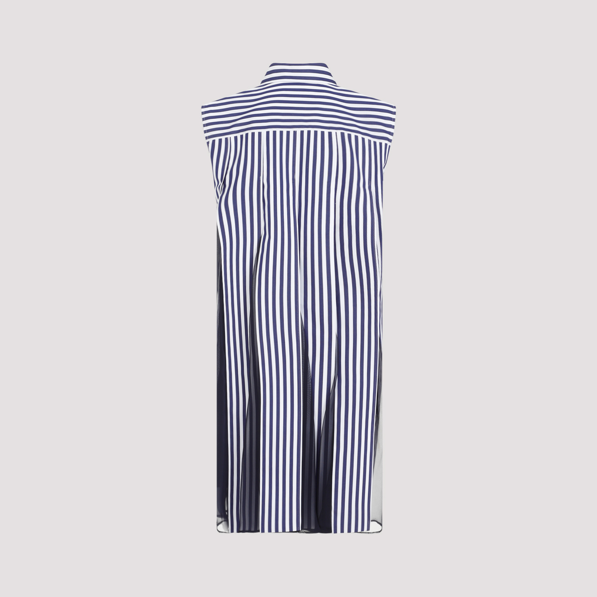 sacai Thomas Mason Cotton Dress - Navy Blue Stripes | Garmentory