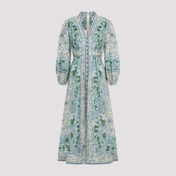 Zimmermann Ottie Plunge Midi Dress - Multicolour | Garmentory Zimmermann Ottie Plunge Midi Dress - Multicolour | Garmentory