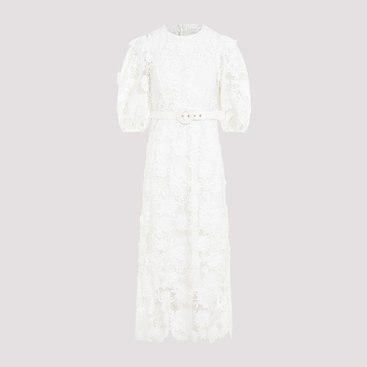 Zimmermann Halliday Lace Flower Midi Dress - Ivory | Garmentory Zimmermann Halliday Lace Flower Midi Dress - Ivory | Garmentory