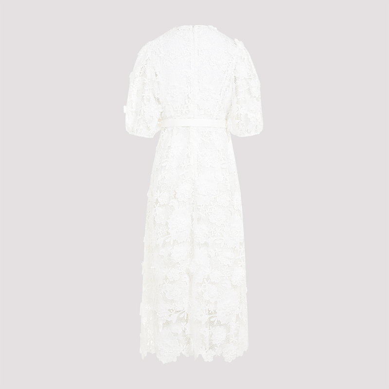 Zimmermann Halliday Lace Flower Midi Dress - Ivory | Garmentory Zimmermann Halliday Lace Flower Midi Dress - Ivory | Garmentory
