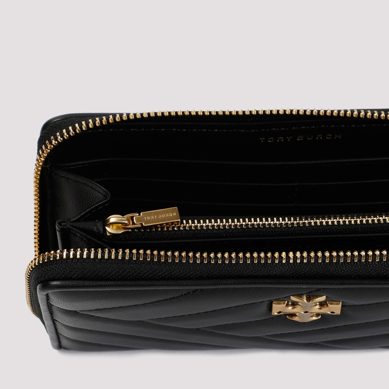 Tory Burch Kira Chevron Zip Continental Wallet - Black