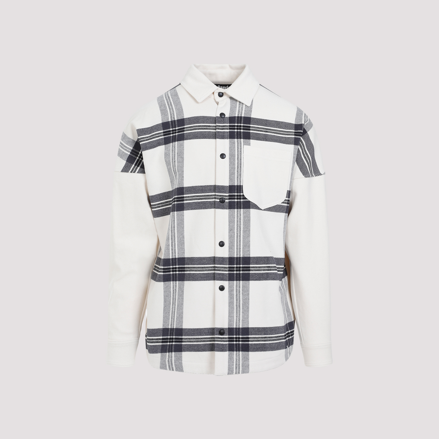 新品 Palm Angels CHECK BACK LOGO OVERSHIRT Palm Angels Back Logo Check Overshirt - Off White | Garmentory