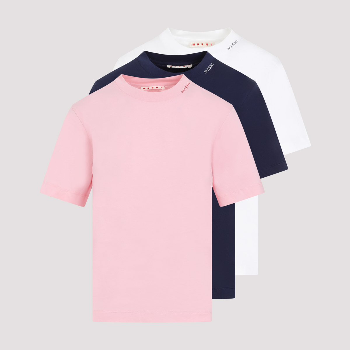 Tシャツ・カットソー MARNI 3 Pack Short Sleeve T-Shirt Pink Spider THJE0211X2UTCZ Marni Short Sleeve T-Shirt - Pink Spider | Garmentory
