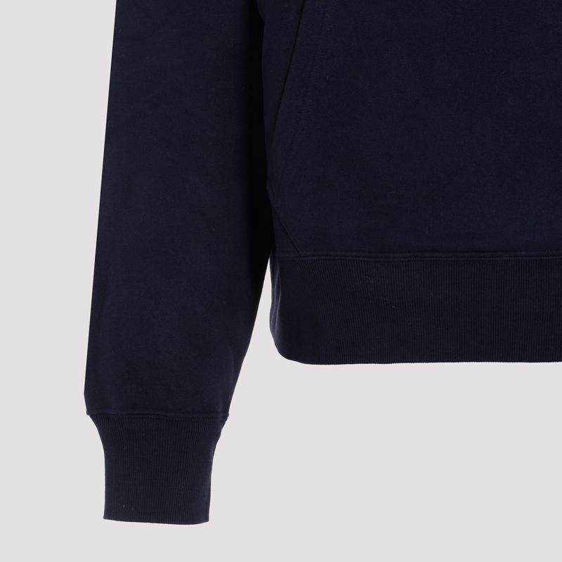 【Saint Laurent】marine cotton hoodie Saint Laurent Cotton Hoodie - Marine | Garmentory