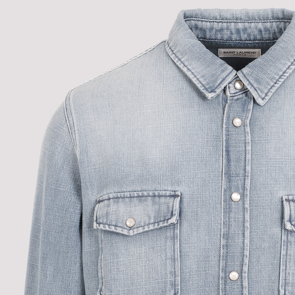 サンローラン Saint Laurent Oversize Pointy Pockets Shirt Saint Laurent Oversize Pointy Pockets Shirt - Light Japanese
