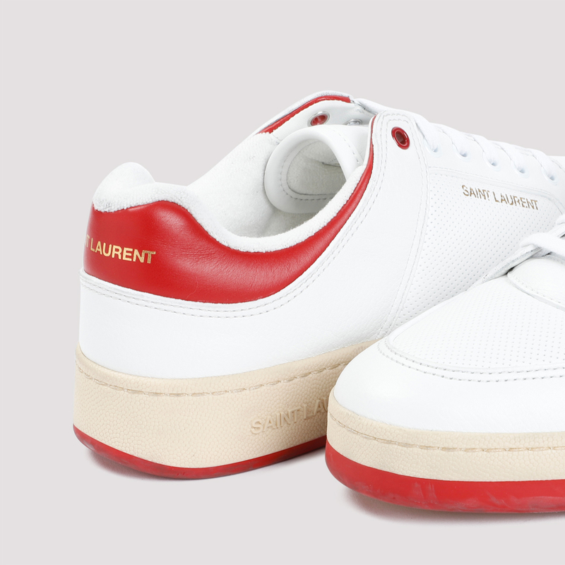 スニーカー SAINT LAURENT  Saint Laurent Sneakers Men Leather White/Red Saint Laurent SL61 Sneakers - White/Red | Garmentory