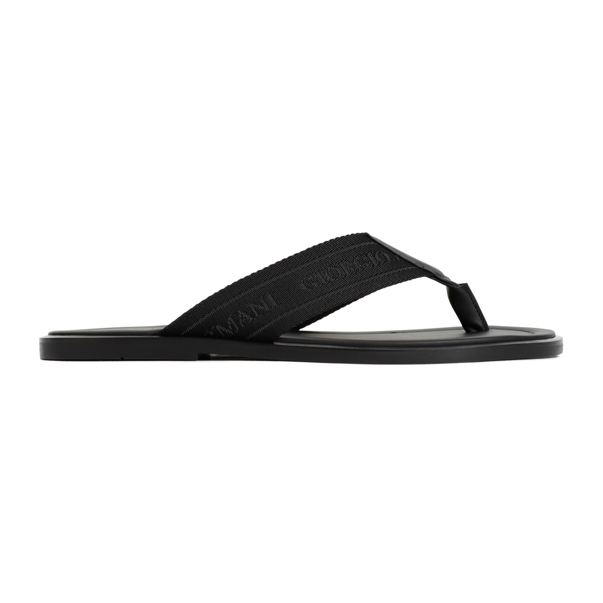 Giorgio Armani Black Flip-Flops Giorgio Armani Slide Sandals - Black - Men|X2P097XF73100002 main image 2