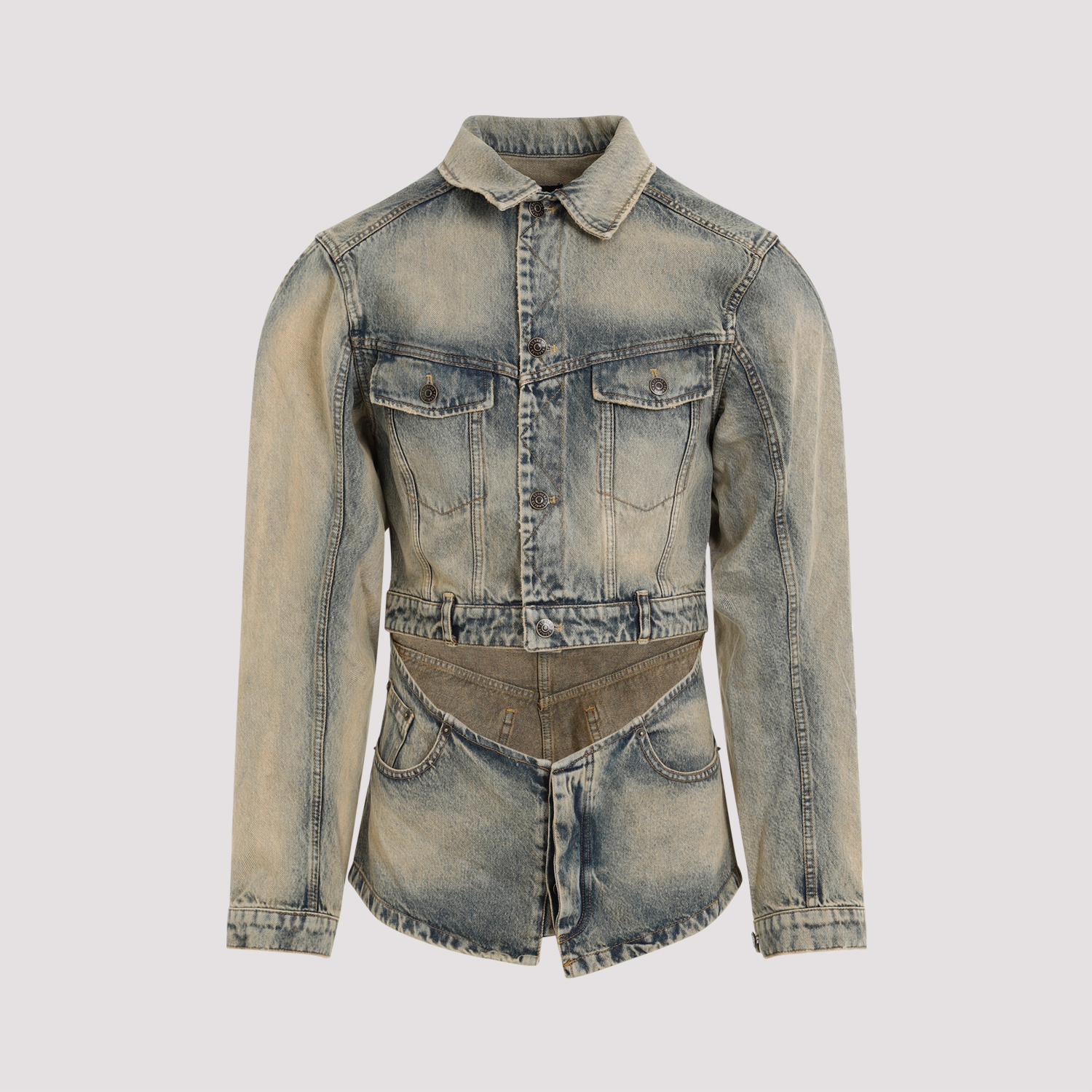 Egonlab Cutout Denim Jacket | Garmentory