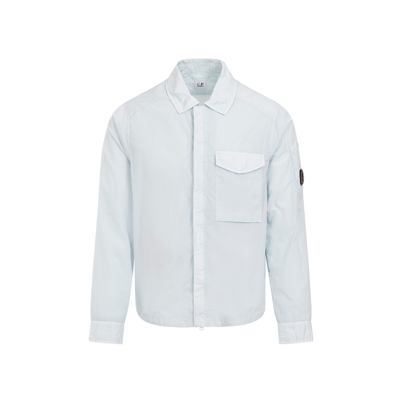 CP Company Chrome-R Pocket Overshirt Starlight Blue Garmentory