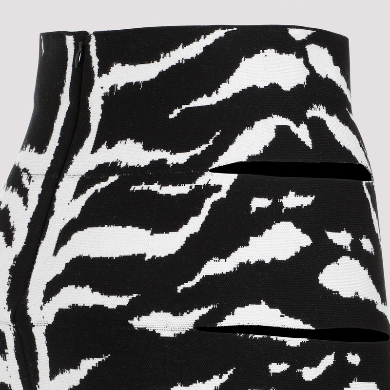 Alaia Zebra Pencil Skirt - White/Black Zebra | Garmentory