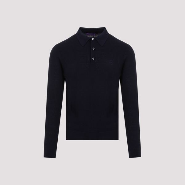 Ralph Lauren Purple Label Long Sleeve Polo - Classic Chairman Navy